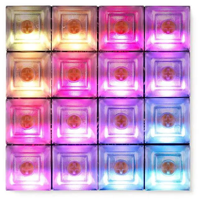 Main image of Pimoroni PIM565 Keybow 2040 - Clicky keys A luxe all-in-one 16 key mini mechanical keyboard customisable RGB lighting