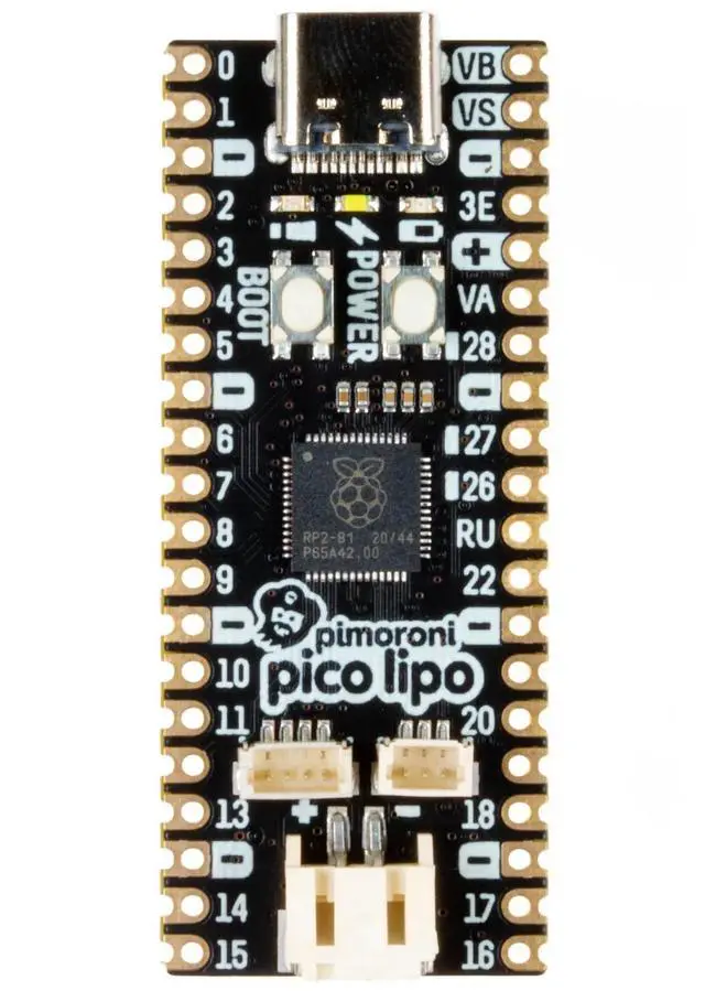Main image of Pimoroni PIM560 Pico LiPo 16MB RP2040-powered microcontroller USB-C
