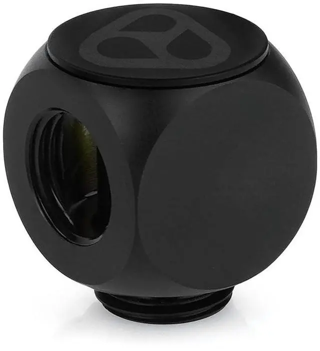 Main image of Thermal Grizzly TG-DM-FIT-0004 DeltaMate Rotary T Fitting G1/4 Male + Dual Female Tee Connector for Custom PC WaterCooling-Black