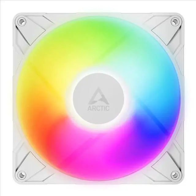 Alt view image 2 of 5 - Arctic ACFAN00321A P14 Pro A-RGB 140 mm PWM Fan with Y-Cable Splitte,400-2500 RPM, Fluid Dynamic Bearing - 3 Pack - White