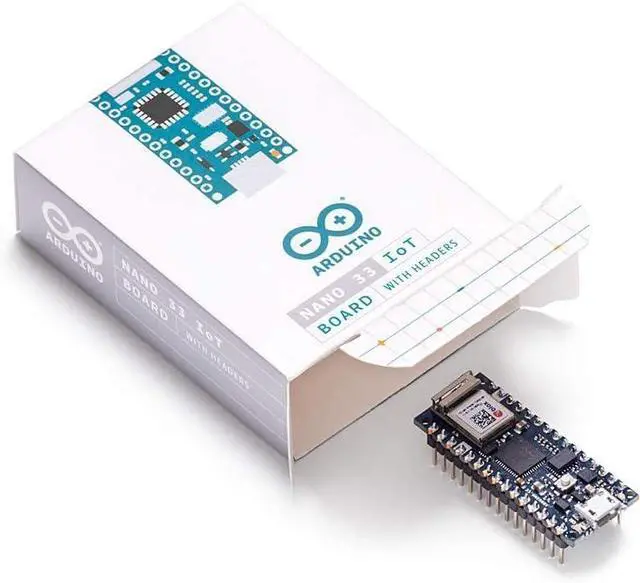 Alt view image 4 of 4 - Arduino ABX00032 Nano 33 IoT 32bit, 32KB RAM, 256KB Flash, 14 I/O pins with Headers