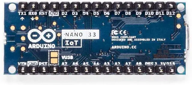 Alt view image 2 of 4 - Arduino ABX00032 Nano 33 IoT 32bit, 32KB RAM, 256KB Flash, 14 I/O pins with Headers