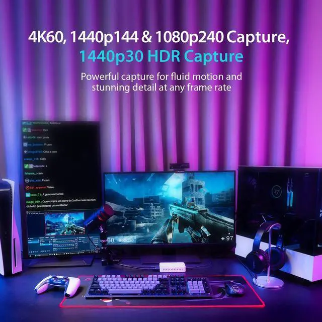 Alt view image 5 of 6 - AVerMedia GC553Pro Live Gamer Ultra S White 4K HDMI Capture Card, USB Game Capture Card for Streaming and Recording