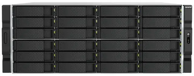 Alt view image 2 of 10 - QNAP TS-H2477AXU-RP-R7-32G-US 4U 24-Bay QuTS hero NAS, AMD Ryzen 7000 series 8C16T, 32GB DDR5 non-ECC,2 x 550W redundant