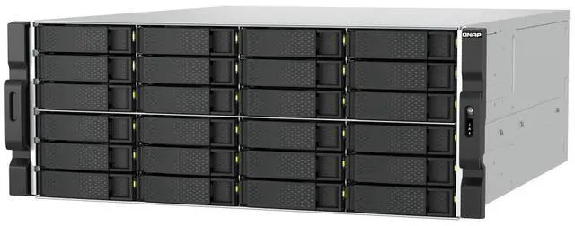 Alt view image 3 of 10 - QNAP TS-H2477AXU-RP-R7-32G-US 4U 24-Bay QuTS hero NAS, AMD Ryzen 7000 series 8C16T, 32GB DDR5 non-ECC,2 x 550W redundant