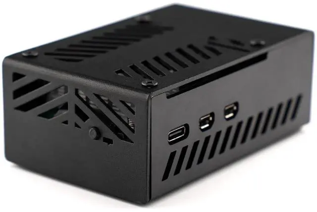 Main image of Pimoroni PIM771 NVMe Base Case for Raspberry Pi 5 folded aluminium