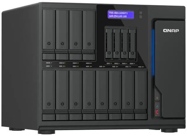 Alt view image 4 of 6 - QNAP 16-Bay QuTS hero NAS - Intel Core Ultra 9 285 - 48GB DDR5 - 12x 3.5" SATA 6Gbs + 2x U.2 NVMe PCIe Gen4 x2 slots (TVS-AIH1688ATX-U9-48G-US)5,48G DDR5 ECC