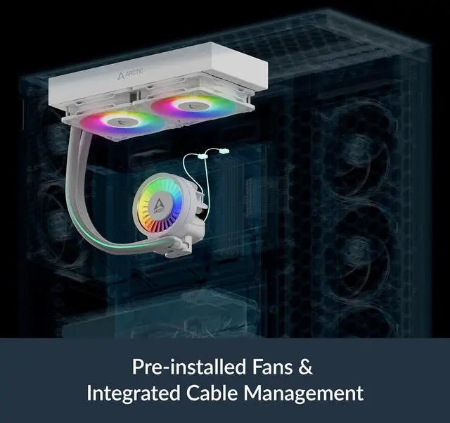 Alt view image 7 of 7 - Arctic ACFRE00187A Liquid Freezer III Pro 280 A-RGB AIO CPU Cooler Water Cooling AMD AM5/AM4, Intel LGA1851/1770 - White