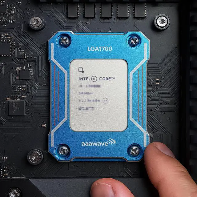 Alt view image 5 of 7 - AAAwave LGA1700 CPU Contact Frame, Anti-Bending Fixing Bracket for Intel 12th/13th/14th Gen, Even Pressure CPU Guard, Aluminum Alloy Blue Contact Frame with Screwdriver - Blue