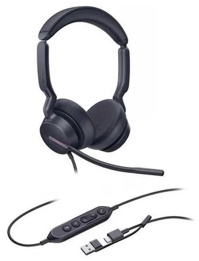 Alt view image 2 of 2 - Yealink 1308182 UH46 Dual Teams - Professional Wired Headset USB-C/A - Microsoft Teams certified