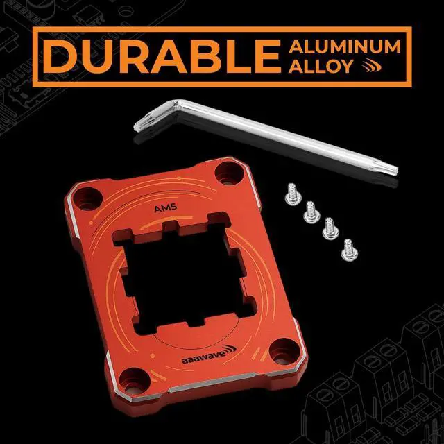 Alt view image 3 of 7 - AAAwave AM5 CPU Contact Sealing Frame, Anti-Bending Contact Frame & Fixing Frame, CPU Guard Protects AM5 Socket Components - Red