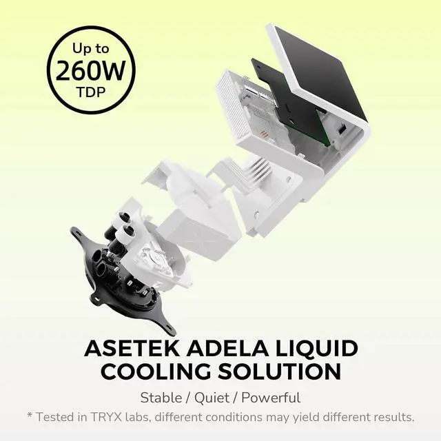 Alt view image 2 of 7 - TRYX L-P240L-AM2M-G0W PANORAMA SE 240 ARGB 240mm AIO Rotatable MOLED Curved Screen 3D Cooler Asetek Adela (White)