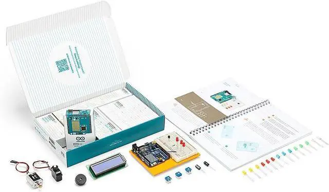 Alt view image 2 of 5 - Arduino K000007_R4 Starter Kit R4 Learn Electronics & Coding w/ The UNO R4 WiFi Board, 13 Guided Projects Printed Book