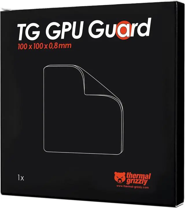 Alt view image 4 of 6 - Thermal Grizzly TG-GG-100-100-08 TG GPU Guard Gasket 100x100x0.8 mm Highly Compressible Foam Die Protection