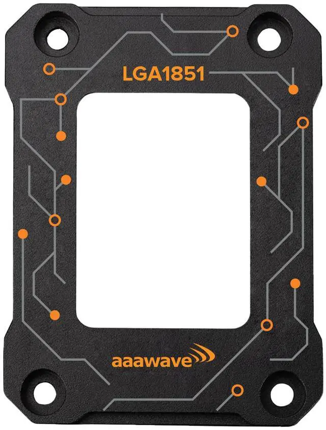 Main image of AAAwave LGA1851 CPU Contact Frame, Anti-Bending Fixing Bracket for Intel 15th Gen & Core Ultra Series 200 CPUs, Optimized Contact Pressure, Easy Installation, All Aluminum Alloy Frame - Black