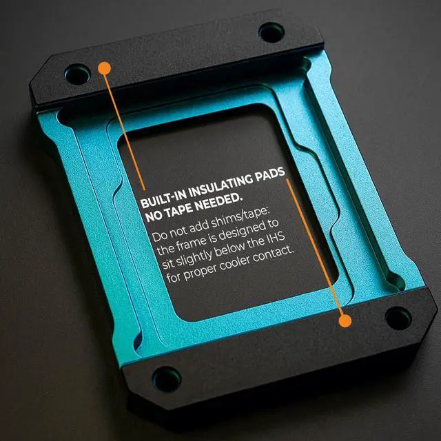 Alt view image 4 of 7 - AAAwave LGA1700 CPU Contact Frame, Anti-Bending Fixing Bracket for Intel 12th/13th/14th Gen, Even Pressure CPU Guard, Aluminum Alloy Blue Contact Frame with Screwdriver (Blue)