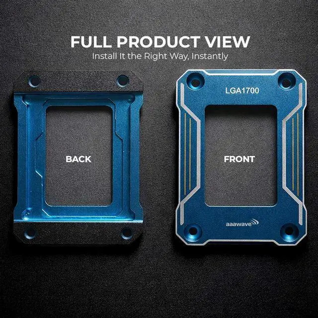Alt view image 5 of 7 - AAAwave LGA1700 CPU Contact Frame, Anti-Bending Fixing Bracket for Intel 12th/13th/14th Gen, Even Pressure CPU Guard, Aluminum Alloy Blue Contact Frame with Screwdriver (Blue)