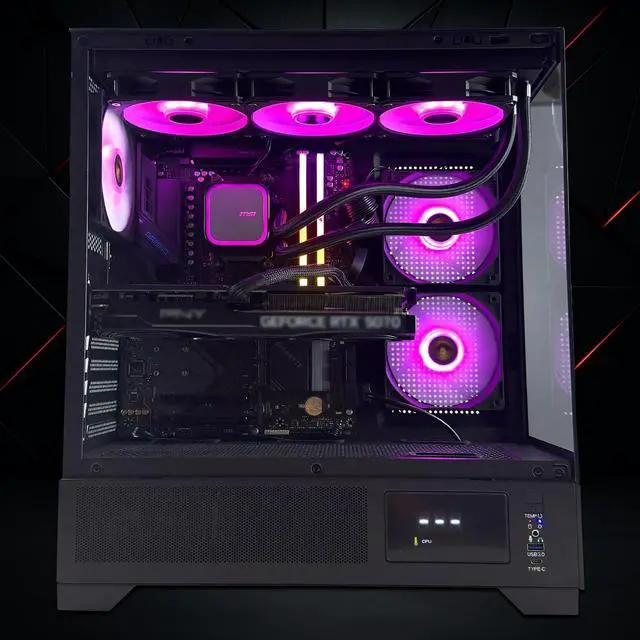 Alt view image 3 of 7 - Hachiman Tora Gaming PC Desktop AMD Ryzen 7 7800X3D | NVIDIA GeForce RTX 5070 | 2TB NVMe SSD | 32GB DDR5 RAM - Windows 11