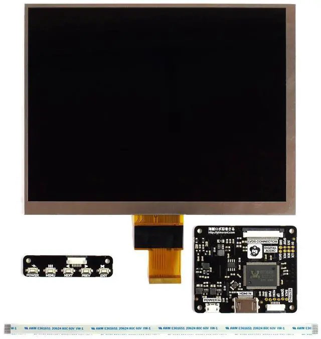 Alt view image 2 of 2 - Pimoroni PIM372 HDMI 8" LCD Screen Kit for Raspberry Pi (1024x768) keypad and keypad ribbon cable inclded