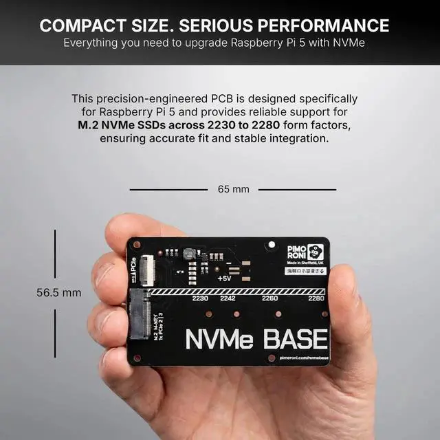 Alt view image 4 of 5 - NVMe Base M.2 HAT PCIe Extension w/ 2TB M.2 2280 Internal Solid State Drive SSD