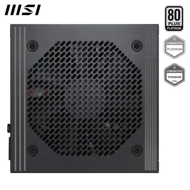 Alt view image 3 of 6 - MSI PRO A1000PL PCIE5 Fully Modular 1000W Power Supply, 80+ Platinum, 12V-2x6, ATX 3.1 & PCIe 5.1, 7 Year Warranty
