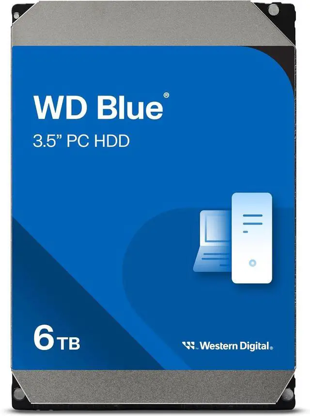 Main image of WD Blue 6TB Desktop Hard Disk Drive - 5400 RPM SATA 6Gb/s 256MB Cache 3.5 Inch - WD60EZAX