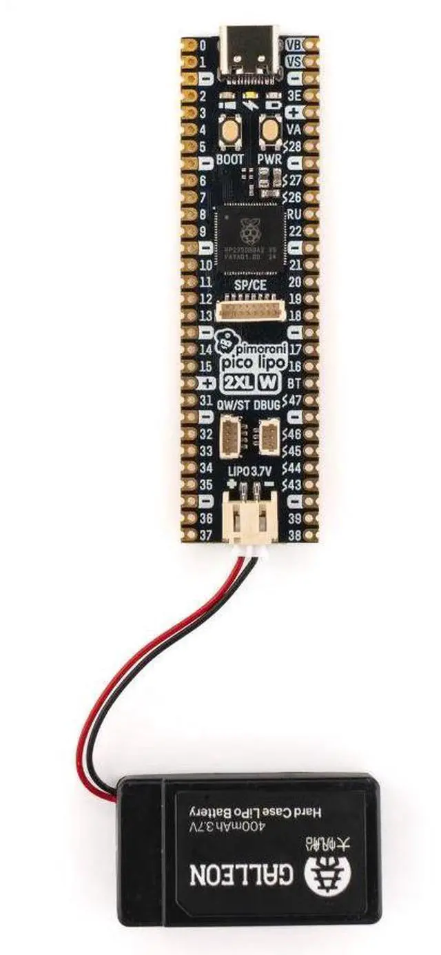 Alt view image 3 of 3 - Pimoroni PIM776 Pico LiPo 2 XL W RP2350-powered board with 16MB of flash, 8MB of PSRAM, USB-C, wireless / Bluetooth