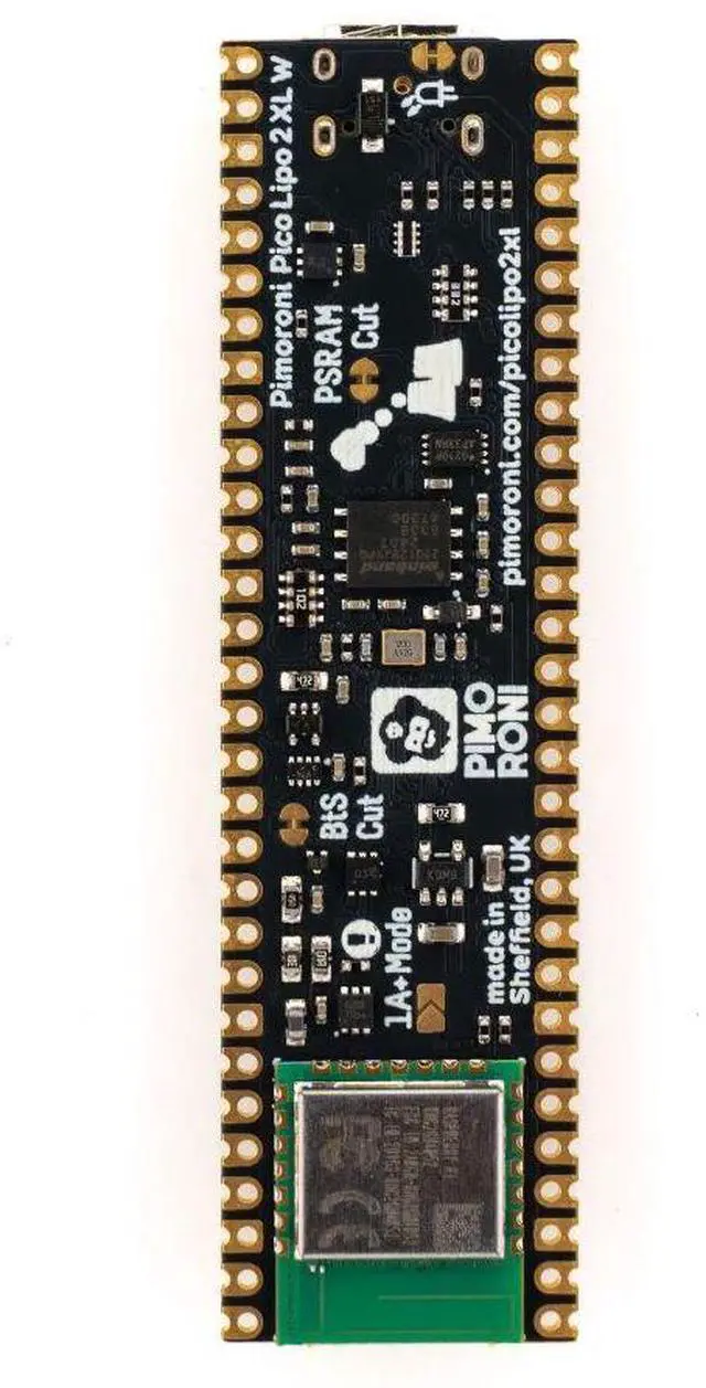 Alt view image 2 of 3 - Pimoroni PIM776 Pico LiPo 2 XL W RP2350-powered board with 16MB of flash, 8MB of PSRAM, USB-C, wireless / Bluetooth