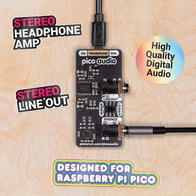 Alt view image 4 of 8 - Pimoroni PIM544 PICO Audio Pack LINE-Out and Headphone AMP