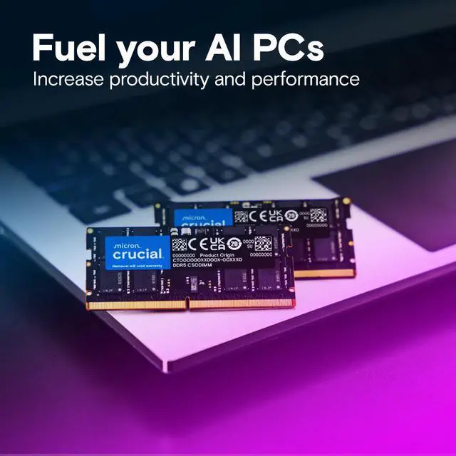 Alt view image 4 of 5 - Crucial CT16G64C52CS5 16GB DDR5-6400 CSODIMM Faster Next-Gen support for Ai, Laptop Memory