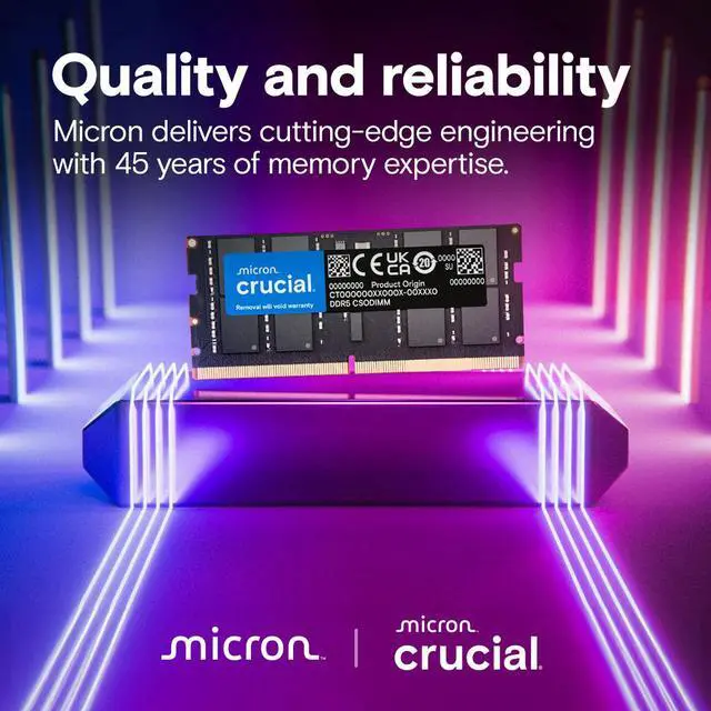 Alt view image 3 of 5 - Crucial CT16G64C52CS5 16GB DDR5-6400 CSODIMM Faster Next-Gen support for Ai, Laptop Memory
