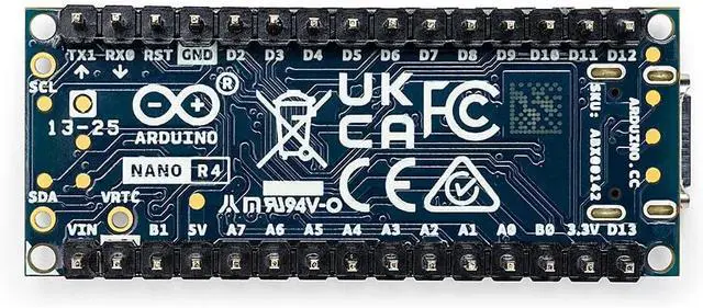 Alt view image 3 of 4 - Arduino ABX00143 Nano R4 with Headers Renesas RA4M1 Qwiic RGB LED USB-C Compatible IDE Development Board