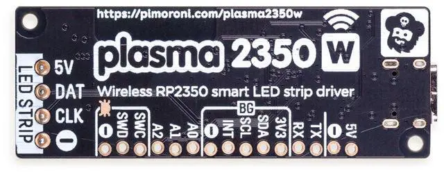 Main image of Pimoroni PIM729 Plasma 2350 W Board Only USB-C powered controller for WS2812/Neopixel and APA102/Dotstar