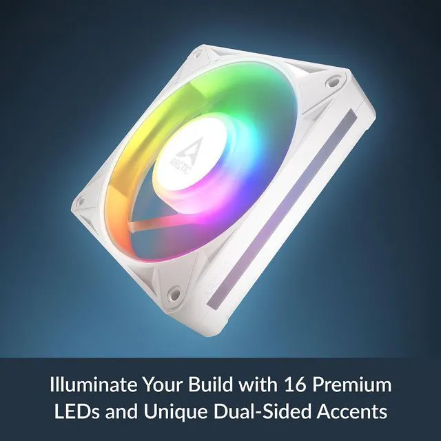 Alt view image 2 of 7 - ARCTIC ACFAN00336A BioniX P12 A-RGB, 120 mm PWM Fan with Daisy Chain - (White)