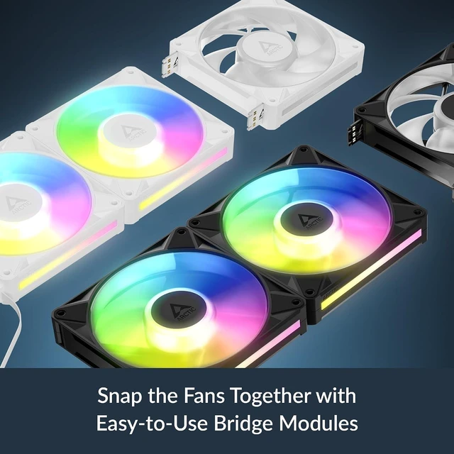 Alt view image 3 of 7 - ARCTIC ACFAN00336A BioniX P12 A-RGB, 120 mm PWM Fan with Daisy Chain - (White)
