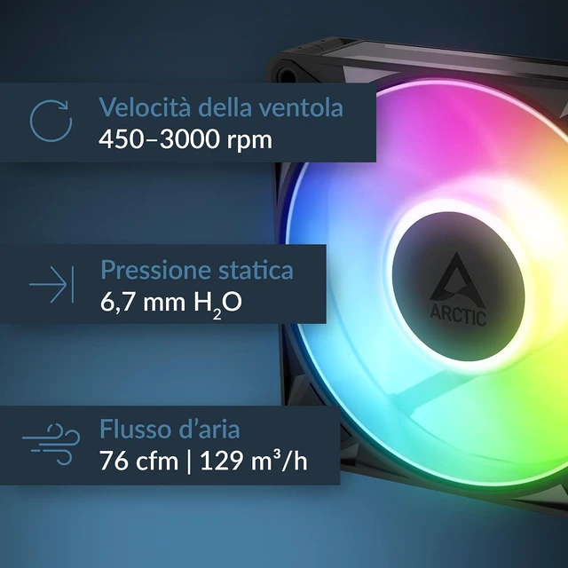 Alt view image 5 of 7 - ARCTIC ACFAN00337A BioniX P12 A-RGB, 3 Pack (Black)