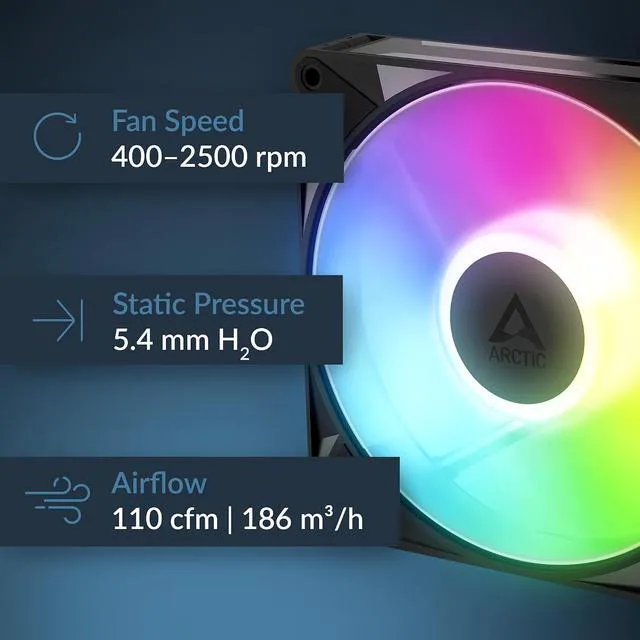 Alt view image 2 of 7 - ARCTIC ACFAN00339A BioniX P14 A-RGB, 140 mm PWM Fan with Daisy Chain