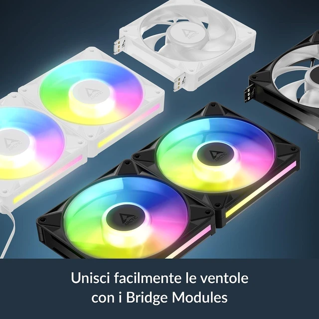 Alt view image 3 of 7 - ARCTIC ACFAN00340A BioniX P14 A-RGB 140 mm PWM Fan with Daisy Chain - (White)