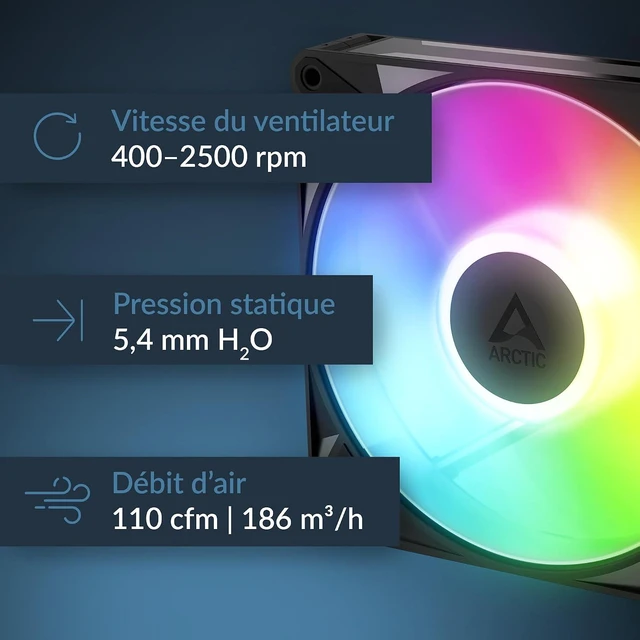 Alt view image 4 of 7 - ARCTIC ACFAN00341A BioniX P14 A-RGB, 3 Pack (Black)
