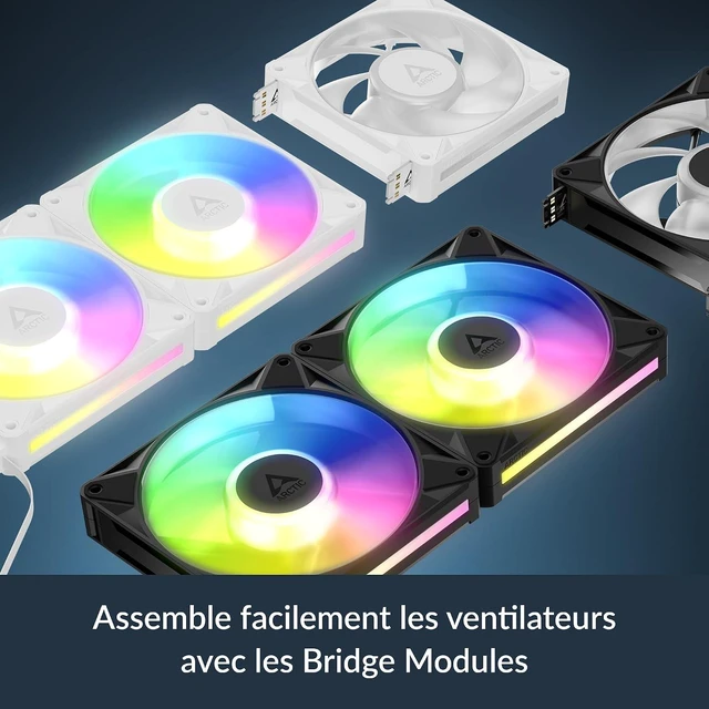 Alt view image 3 of 7 - ARCTIC ACFAN00341A BioniX P14 A-RGB, 3 Pack (Black)