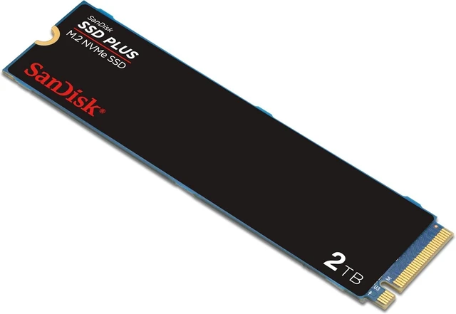 Alt view image 2 of 3 - Sandisk SDSSDA3N-2T00-G26 2TB SSD Plus M.2 NVMe SSD - PCIE Gen 3.0, Up to 3,200 MB/s - Internal Solid State Drive