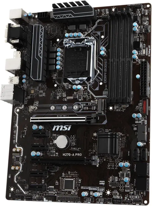 Alt view image 5 of 20 - MSI H270-A PRO LGA1151/ Intel H270/ DDR4/ 2-Way CrossFireX/ SATA3 & USB 3.1/ M.2/ A&GbE/ ATX Motherboard