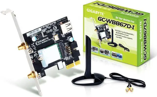 Main image of Gigabyte GC-WB867D-I IEEE 802.11ac - Wi-Fi/Bluetooth Combo Adapter