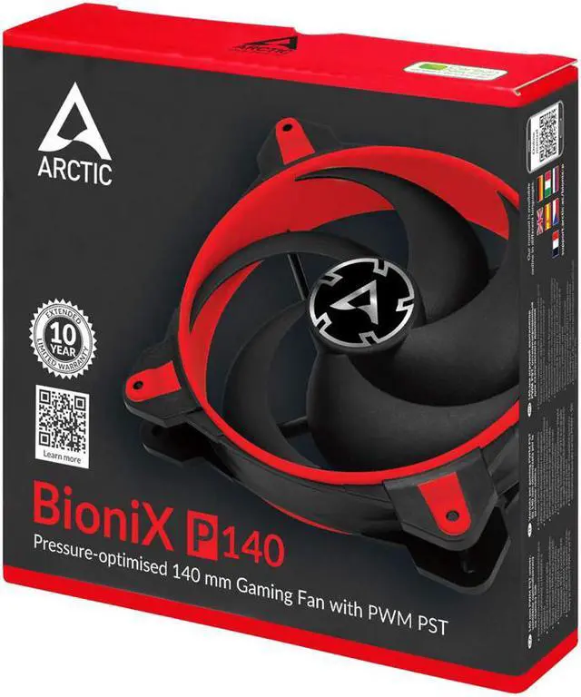 Alt view image 2 of 5 - Arctic ACFAN00127A P140 Pressure Optimised 140mm Gaming Fan with PWM Red