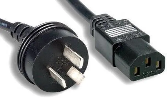 Main image of Kentek 6 Feet Ft US 3 Prongs AC Power Cord IEC320 C13 To AU Australia AS3112 3 prongs AC Outlet Cable 18 AWG Black International Travel