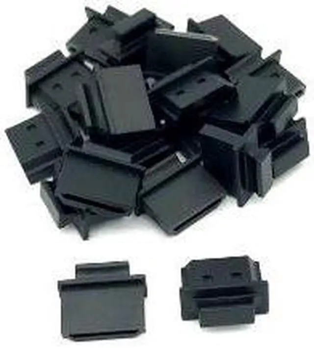 Main image of Kentek Lot of 20 PCs HDMI Type A Dust Cover Port Protectors Anti-Dust for HDMI Female Black