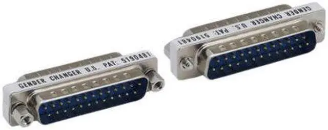 Main image of Kentek Mini DB25 25 Pin Male to Male M/M Parallel Serial Printer Port Mini Adapter Gender Changer Coupler RS-232 Straight Through