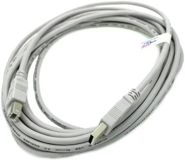 Main image of Kentek 15 Feet FT USB Cable Cord For HP ENVY Printer 4510 4512 4522 5661 6255 7155 7643 7855 Beige