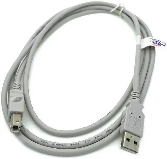Main image of Kentek 6 Feet FT USB Cable Cord For BROTHER HL-L2370DW MFC-J6930DW MFC-J6935DW MFC-L5900DW Printer Beige