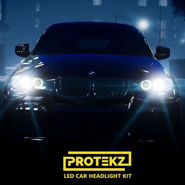 Alt view image 6 of 7 - Protekz 6000K LED Headlight Kit for 2006-2009 Volkswagen GTI H7 High Beam Conversion 12000LM Led Light Bulbs Kits